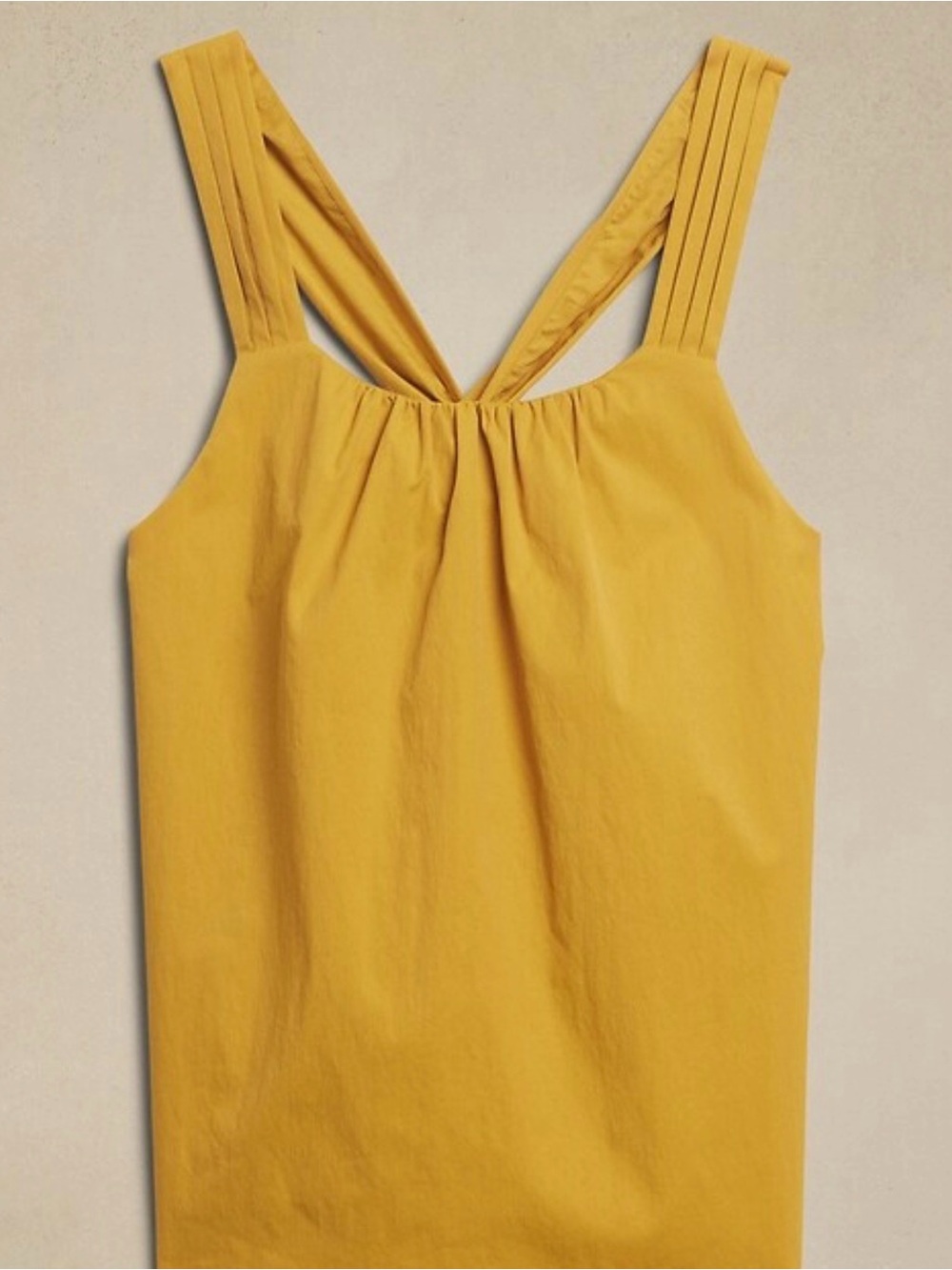 NWT Cross-Back Top Banana Republic Factory Size LG Mustard Yellow